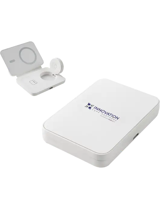 TrioCharge Travel Charging Station w/Innovation Care Partners Logo