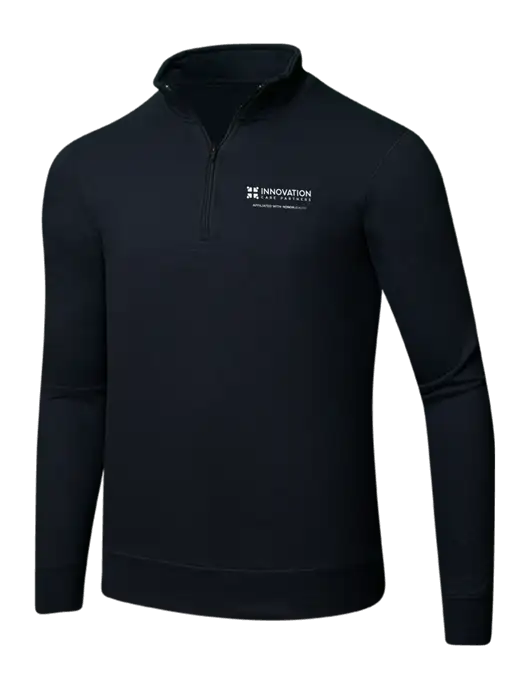 Jet Black 8.5 oz Ring Spun 1/4 Zip Pullover Sweatshirt w/Innovation Care Partners Logo