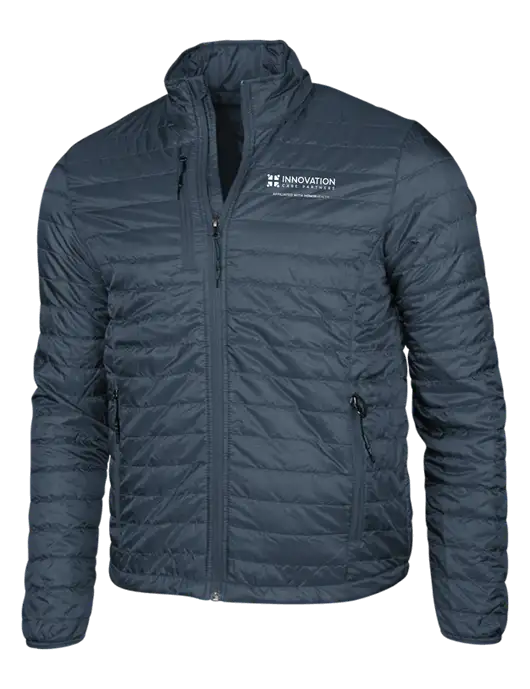 Navy Puffy Packable Jacket w/Innovation Care Partners Logo