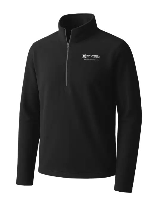 Black Microfleece 1/2 Zip Pullover w/Innovation Care Partners Logo