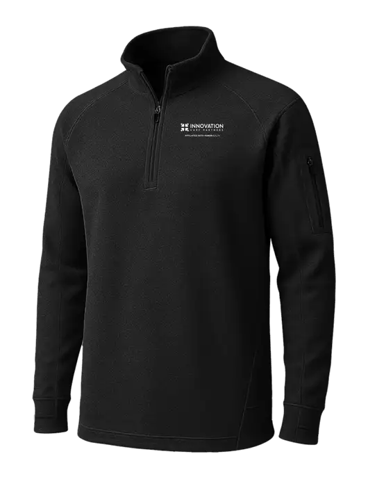 Black Tech Fleece 1/4 Zip Pullover w/Innovation Care Partners Logo