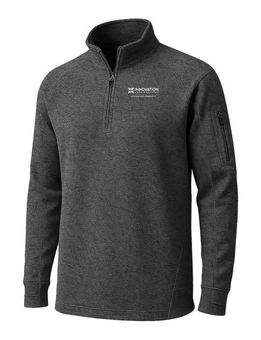 Graphite Heather Tech Fleece 1/4 Zip Pullover w/Innovation Care Partners Logo