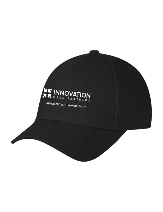 Black Structured Cap Hook & Loop w/Innovation Care Partners Logo
