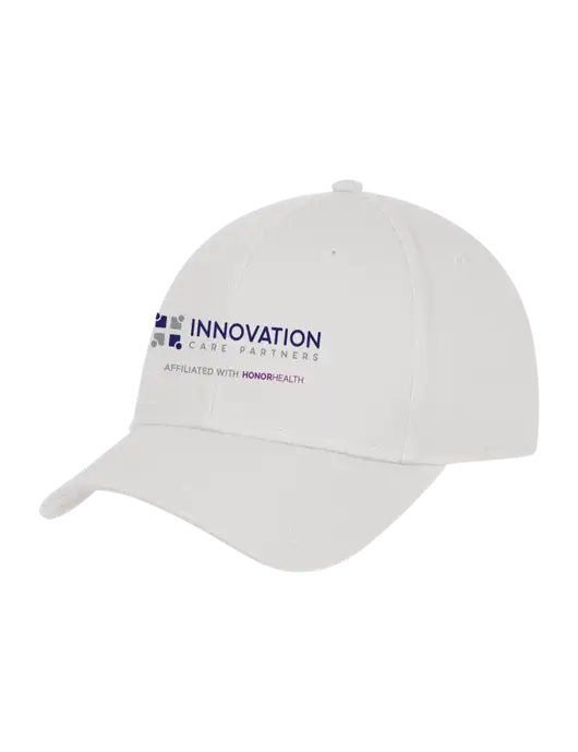 White Structured Cap Hook & Loop w/Innovation Care Partners Logo