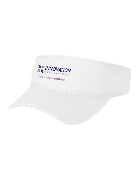 White Cap Visor w/Innovation Care Partners Logo