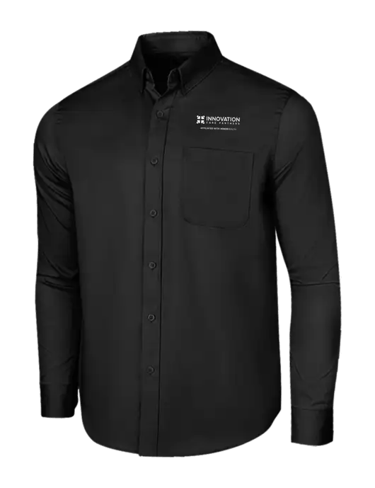 Long Sleeve Deep Black Superpro React Twill Shirt w/Innovation Care Partners Logo