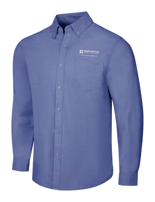 Navy SuperPro Oxford Shirt w/Innovation Care Partners Logo