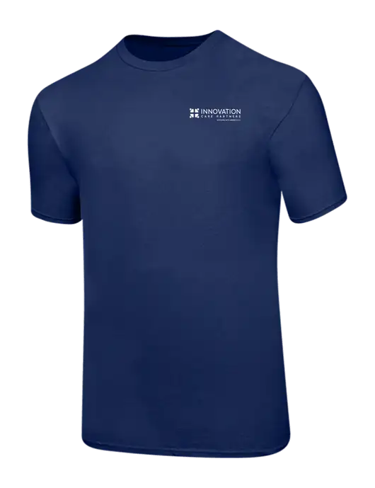 Ring Spun Navy 4.5 oz T-Shirt w/Innovation Care Partners Logo