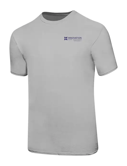 Ring Spun Silver 4.5 oz T-Shirt w/Innovation Care Partners Logo