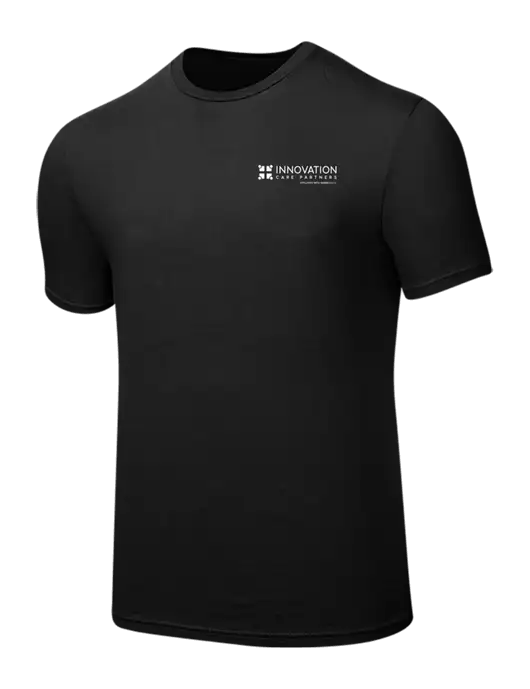 Seriously Soft Black T-Shirt w/Innovation Care Partners Logo