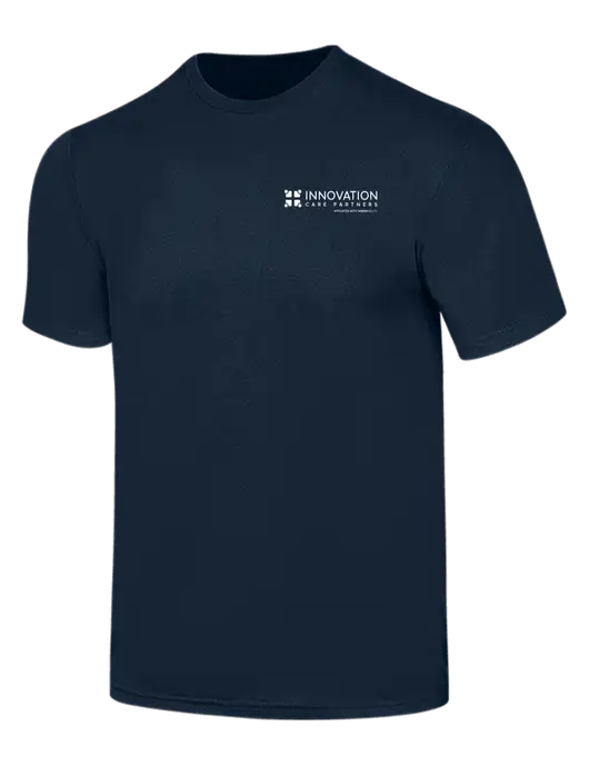 Simply Soft Navy 4.5oz  Poly/Combed Ring Spun Cotton T-Shirt w/Innovation Care Partners Logo