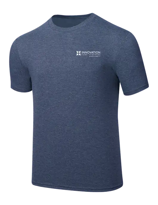 Simply Soft Navy Frost 4.5oz  Poly/Combed Ring Spun Cotton T-Shirt w/Innovation Care Partners Logo