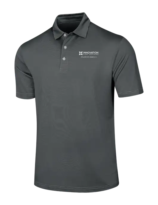 Callaway Black Fine Line Stripe Polo w/Innovation Care Partners Logo
