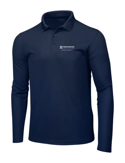 OGIO Navy Caliber 2.0 Long Sleeve Polo w/Innovation Care Partners Logo
