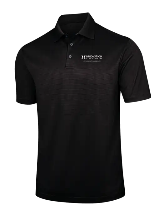 Black Performance Fine Jacquard Polo w/Innovation Care Partners Logo