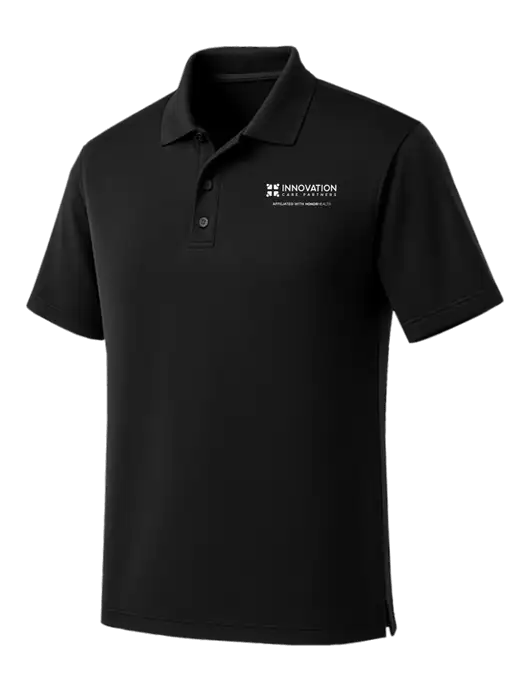 Black Dry Zone UV Micro Mesh Polo w/Innovation Care Partners Logo