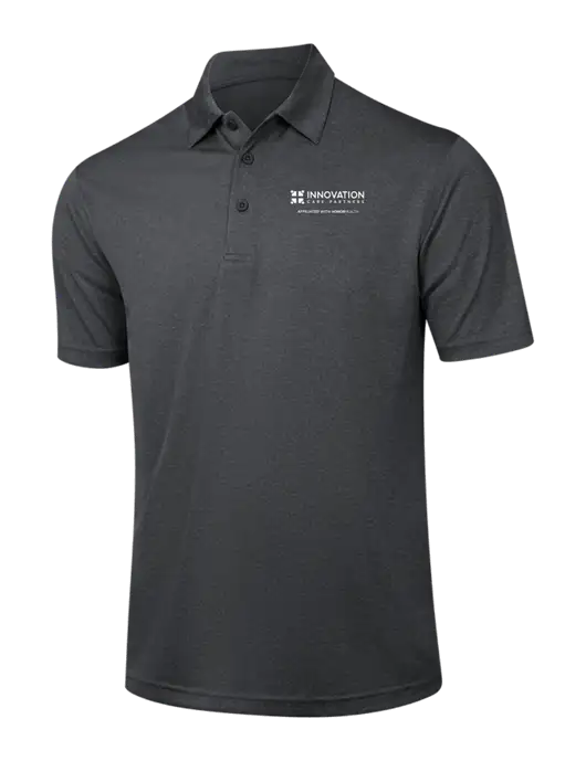 Dark Grey Heather Contender Polo w/Innovation Care Partners Logo