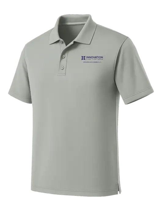 Light Grey Dry Zone UV Micro Mesh Polo w/Innovation Care Partners Logo