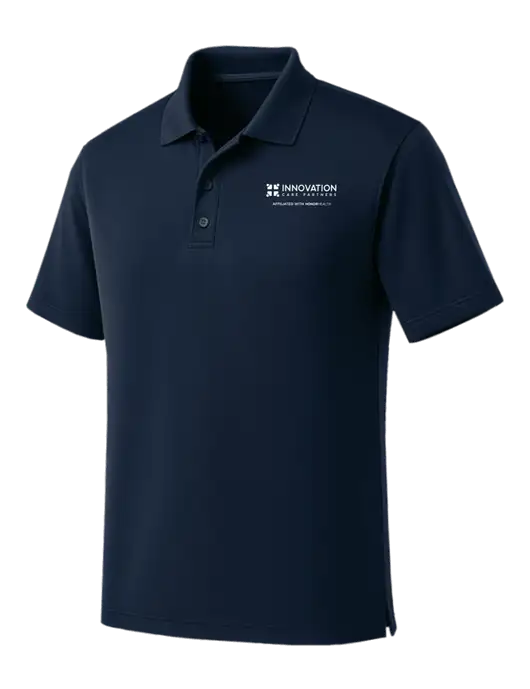 Dark Navy Dry Zone UV Micro Mesh Polo w/Innovation Care Partners Logo