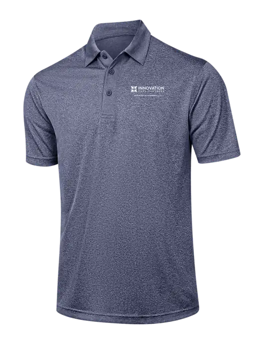 Navy Heather Contender Polo w/Innovation Care Partners Logo