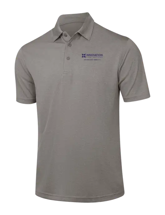 Medium Grey Heather Contender Polo w/Innovation Care Partners Logo