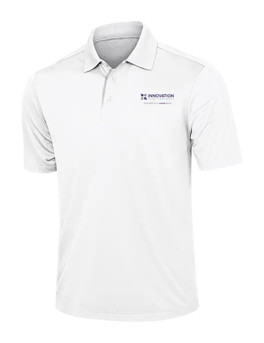 White Diamond Textured Jacquard Polo w/Innovation Care Partners Logo