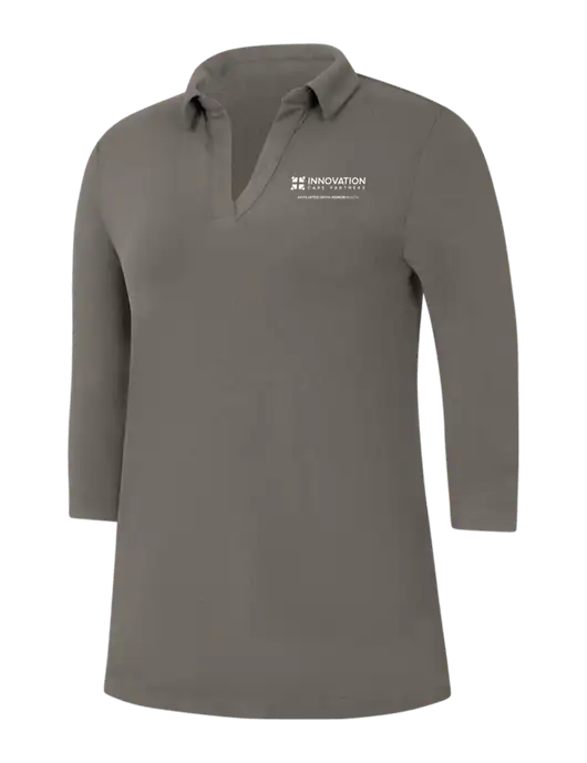 Womens Dark Grey Luxe Knit Tunic w/Innovation Care Partners Logo