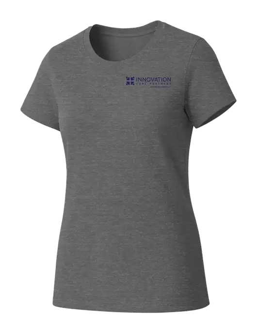 Womens Seriously Soft Grey Frost T-Shirt w/Innovation Care Partners Logo