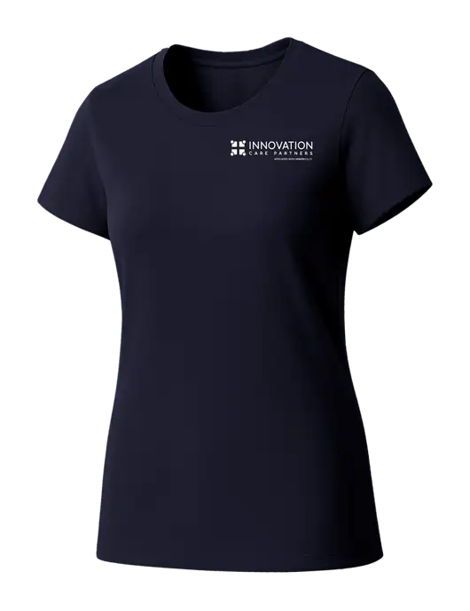 Womens Seriously Soft New Navy T-Shirt w/Innovation Care Partners Logo