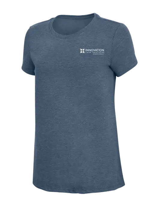 Womens Simply Soft Navy Frost 4.5oz  Poly/Combed Ring Spun Cotton T-Shirt w/Innovation Care Partners Logo