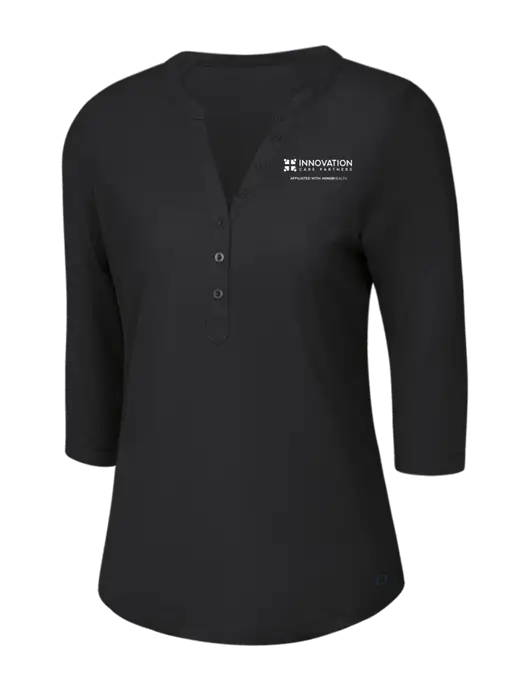 OGIO Blacktop Jewel Henley w/Innovation Care Partners Logo