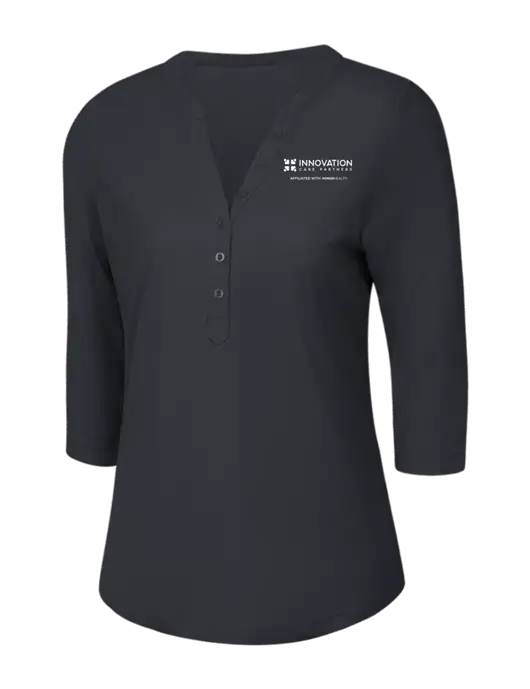 OGIO Charcoal Grey Jewel Henley w/Innovation Care Partners Logo