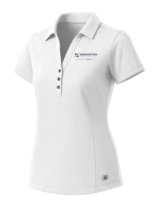OGIO Womens White ONYX Polo w/Innovation Care Partners Logo