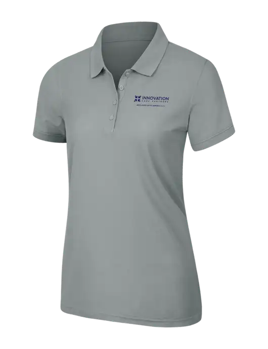 Light Grey Womens Core Classic Pique Polo w/Innovation Care Partners Logo