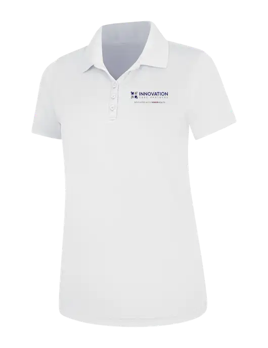 White Womens Dry Zone UV Mesh Polo w/Innovation Care Partners Logo