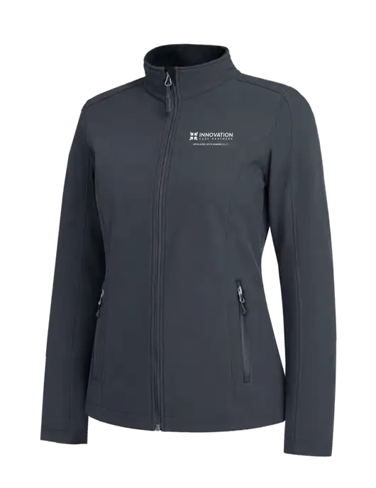 Charcoal Grey Womens Core Soft Shell Jacket w/Innovation Care Partners Logo