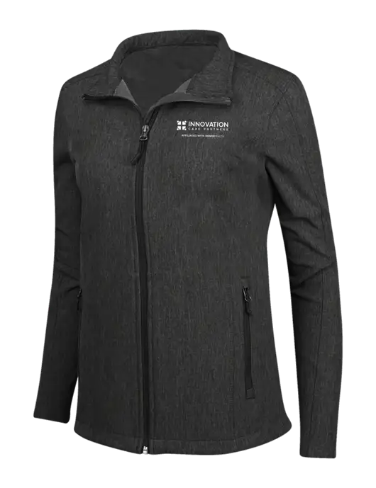 Black Charcoal Heather Womens Core Soft Shell Jacket w/Innovation Care Partners Logo