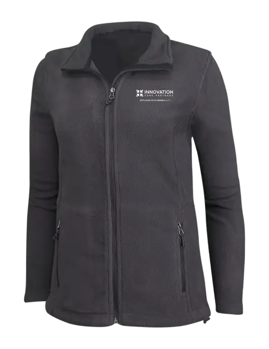Womens Fleece Dark Grey Jacket w/Innovation Care Partners Logo