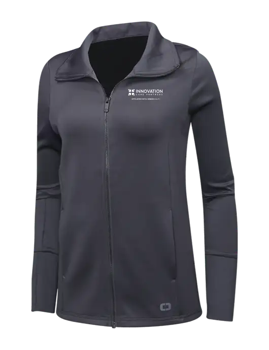 OGIO Dark Grey Womens Endurance Modern Performance Full-Zip w/Innovation Care Partners Logo