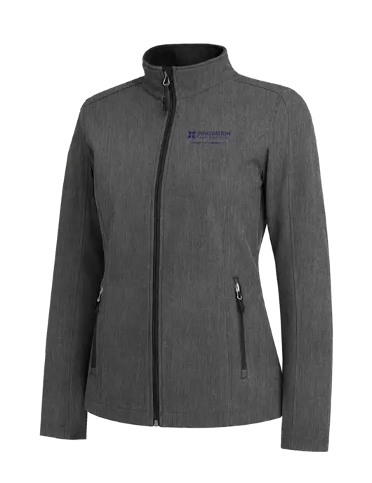 Medium Grey Heather Womens Core Soft Shell Jacket w/Innovation Care Partners Logo