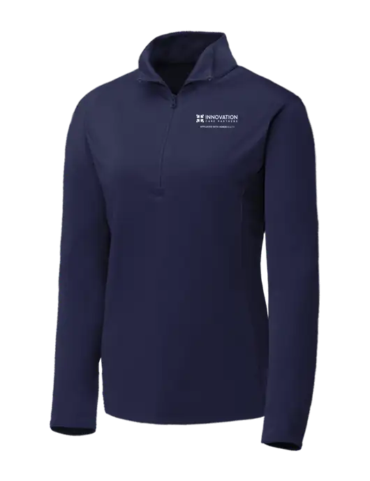Navy Womens Posicharge Competitor ¼ Zip Pullover w/Innovation Care Partners Logo