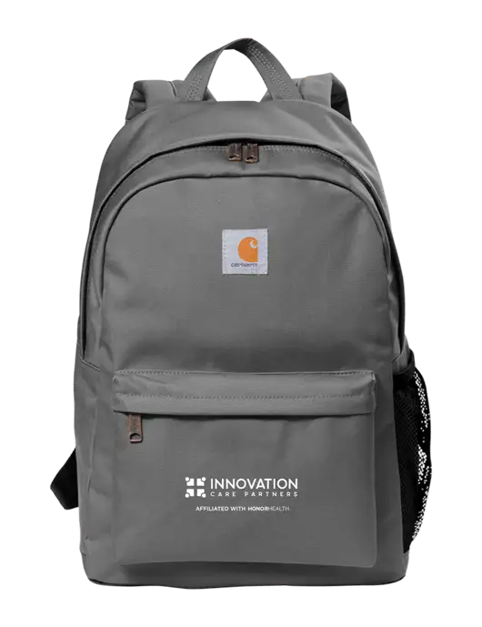 Carhartt Grey Canvas Backpack w/Innovation Care Partners Logo