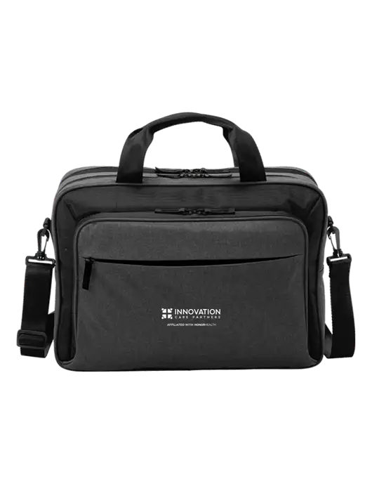 Travel Exec Graphite Heather/Black Laptop Briefcase w/Innovation Care Partners Logo