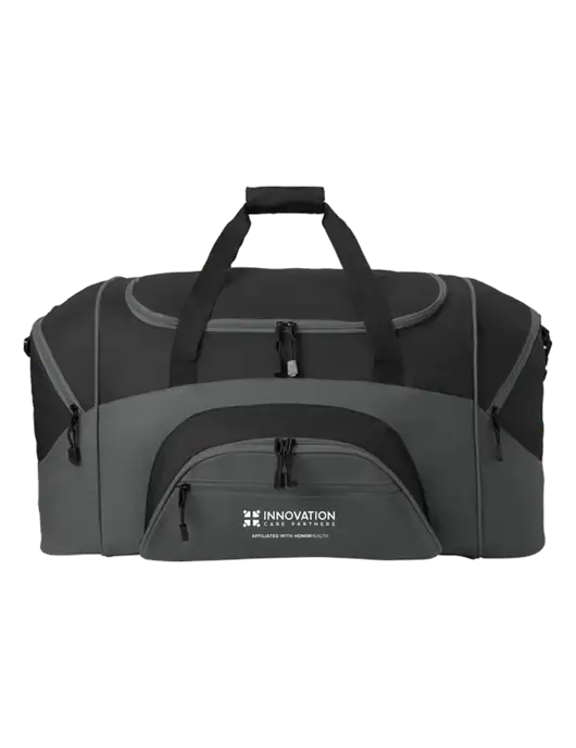 Standard Colorblock Black/Dark Grey Sport Duffel w/Innovation Care Partners Logo