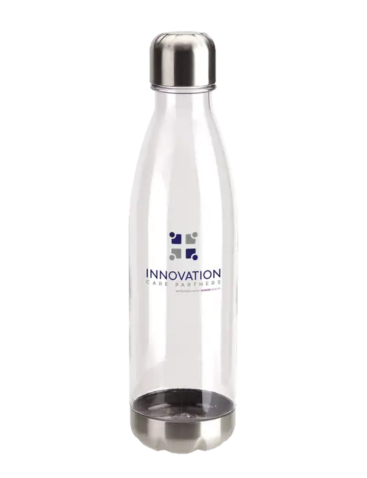 Bayside Tritan Clear 25 oz Bottle with Stainless Base and Cap w/Innovation Care Partners Logo