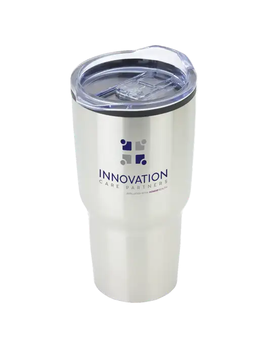 Odyssey Silver 30 oz Travel Tumbler w/Innovation Care Partners Logo