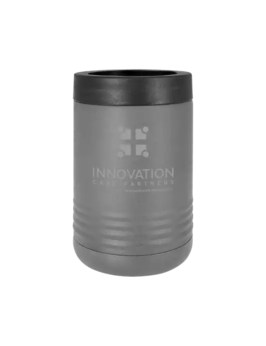 Polar Camel 12 oz Powder Coated Grey Vacuum Insulated Beverage Holder w/Innovation Care Partners Logo