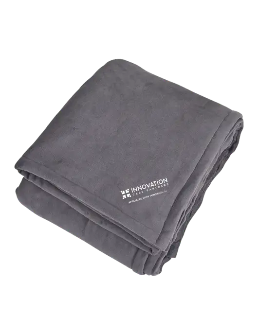 Mountain Lodge Hearth Grey Blanket  w/Innovation Care Partners Logo