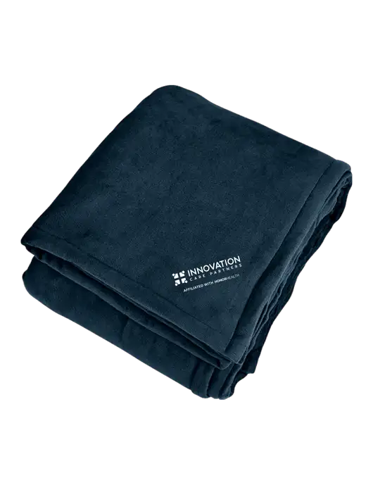 Mountain Lodge Navy Eclipse Blanket w/Innovation Care Partners Logo