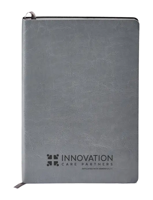 Fabrizio Grey Soft Cover 5.75 x 8.125 Journal w/Innovation Care Partners Logo